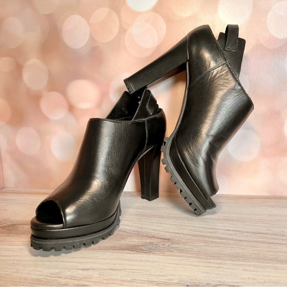 All Saints Hathaway Slingback Platform Peep-toe Pump, sz 37.5